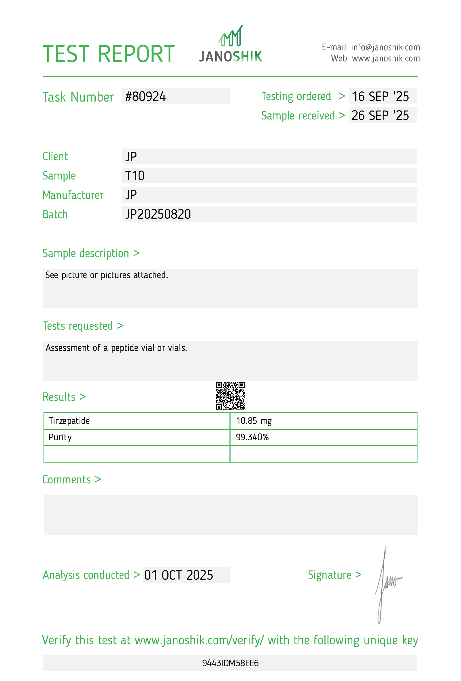 COA Tirzepatida 10mg